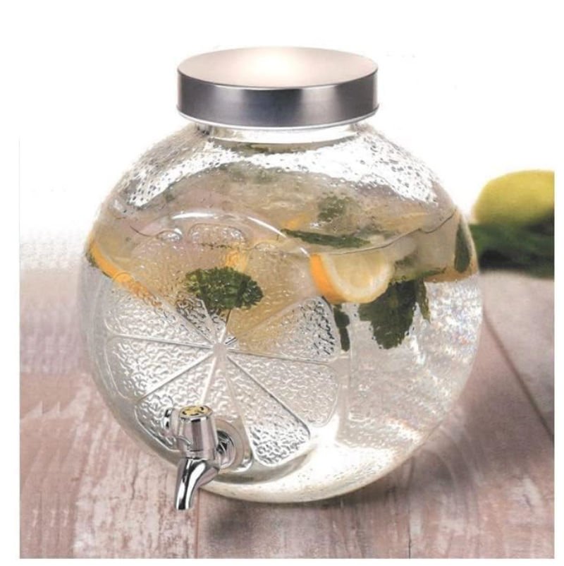 4L Glass Beverage Dispenser with Stainless Steel Tap