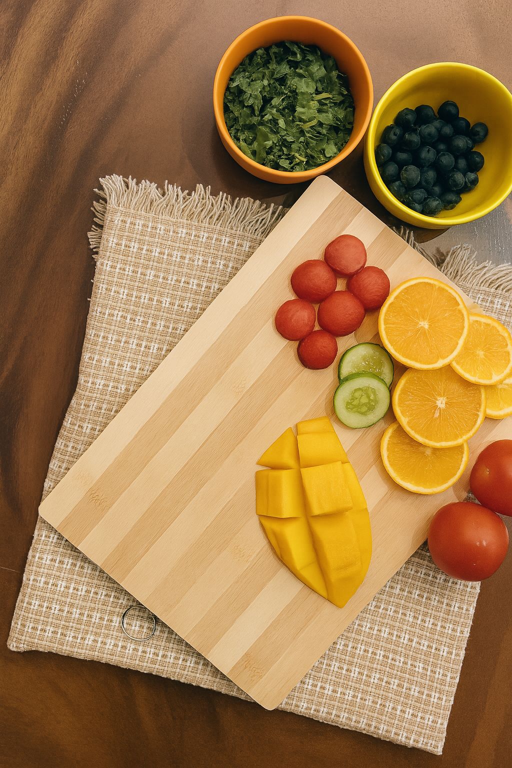 🥭 “Not Just a Chopping Board” – 24x34 cm Bamboo Beauty