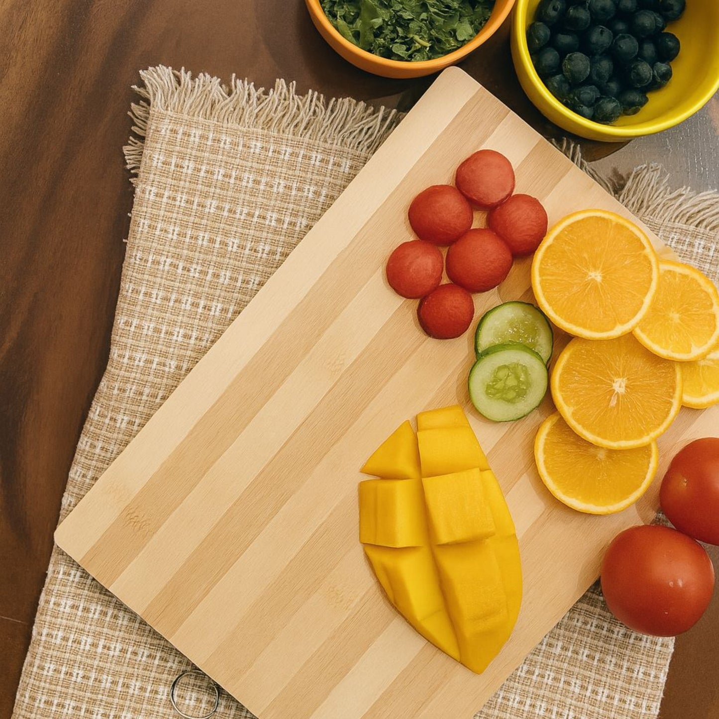 🥭 “Not Just a Chopping Board” – 24x34 cm Bamboo Beauty